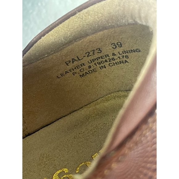 Alegria Paloma Clogs Women's size 9.5 Mary Jane Brown Leather Embossed Comfort - Picture 5 of 16